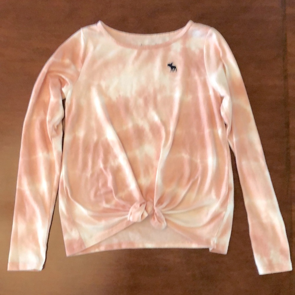 Girls Abercrombie Knot-front long sleeved sweater
